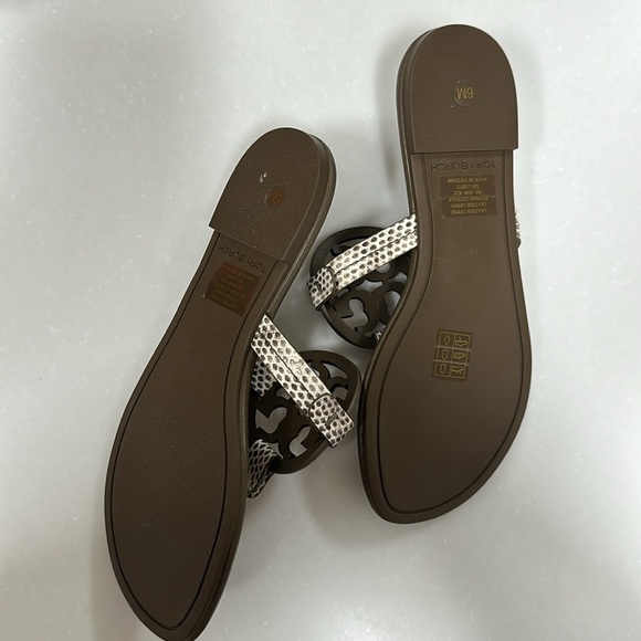 Tory Burch Miller Sandal in Smoke Roccia / Wild Mushroom - Picture 4 of 5